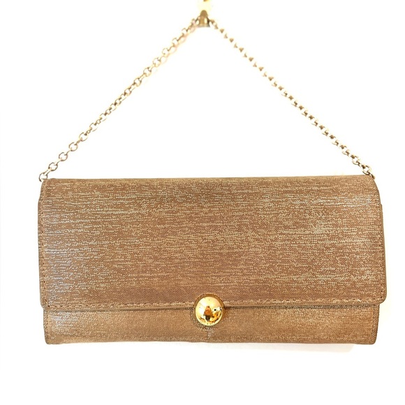 Christian Dior Gold Clutch with Chain - Picture 1 of 13